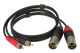 KLOTZ RCA - XLR: 2x Fiche RCA - 2x Fiche XLR 3p. Mâle LONG : 1m _ AT-CM0100 - Image n°2